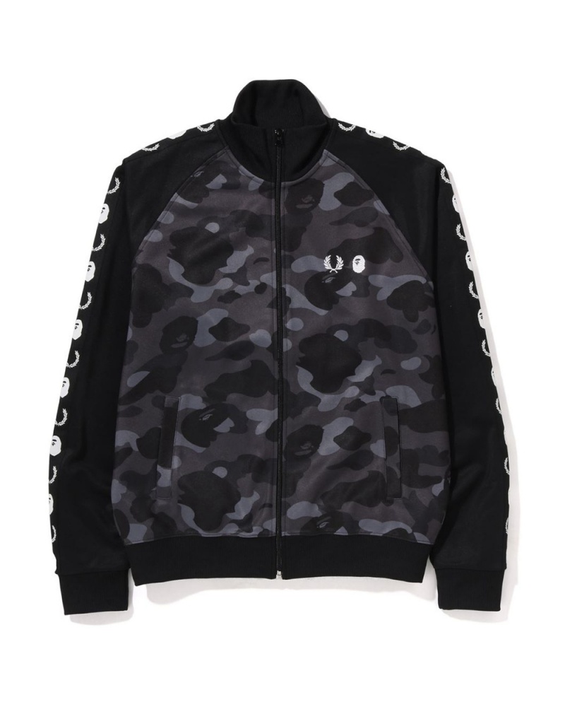 Vestes Bape X Fred Perry Piste Noir Homme | GTW-36625235